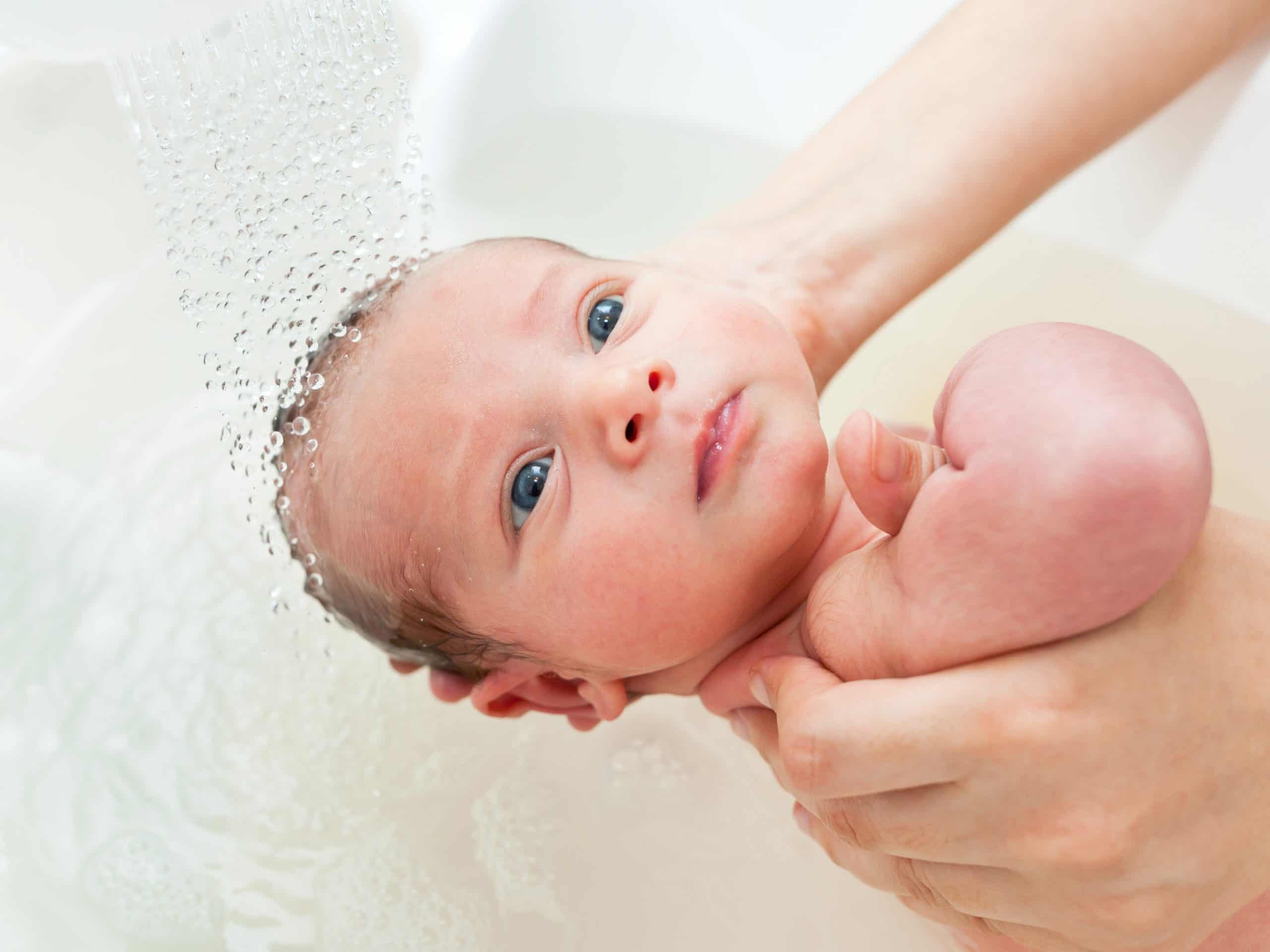 bathe baby on kitchen table